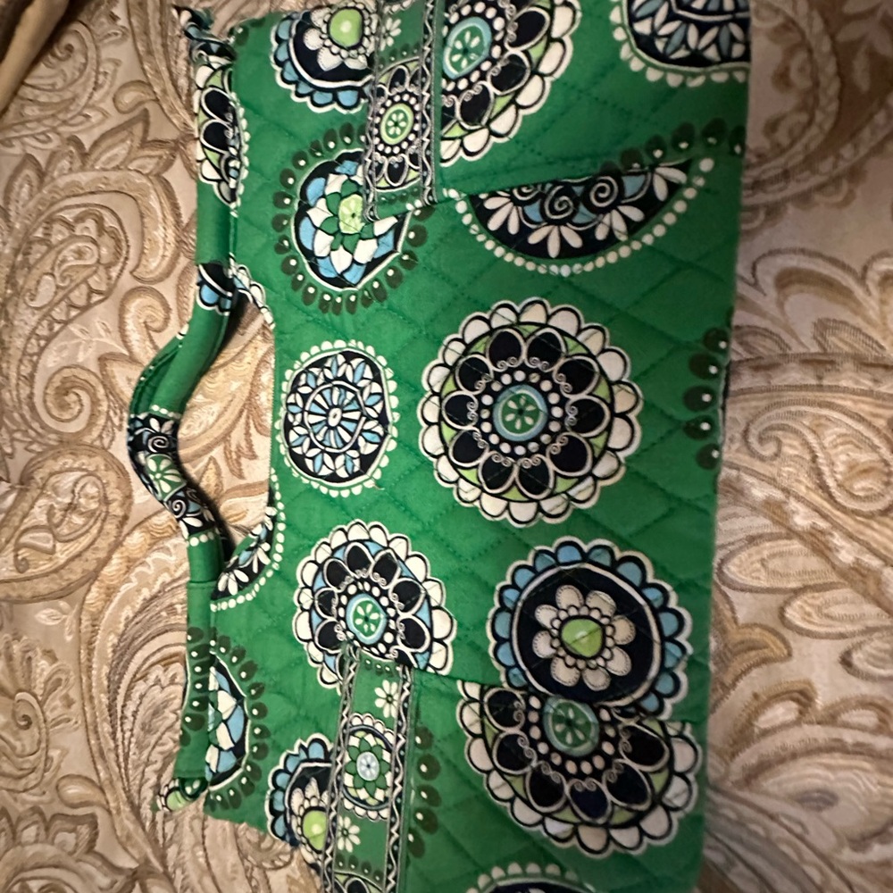 Vera Bradley Green and Blue Patterned Clutch